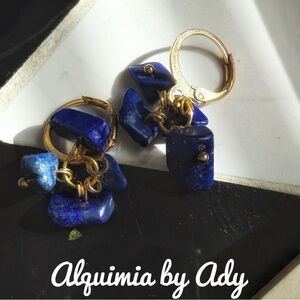 Alquimia Gold and Blue Earrings